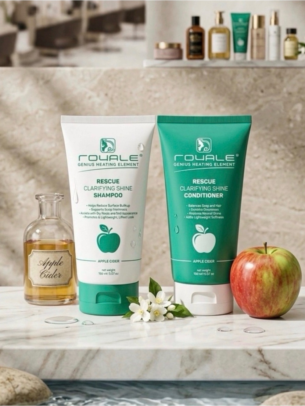 Royale Clarifying Apple Cider Shampoo & Conditioner ~ Retail $150